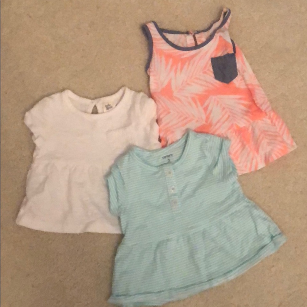 Baby girl summer tops. 3 months
